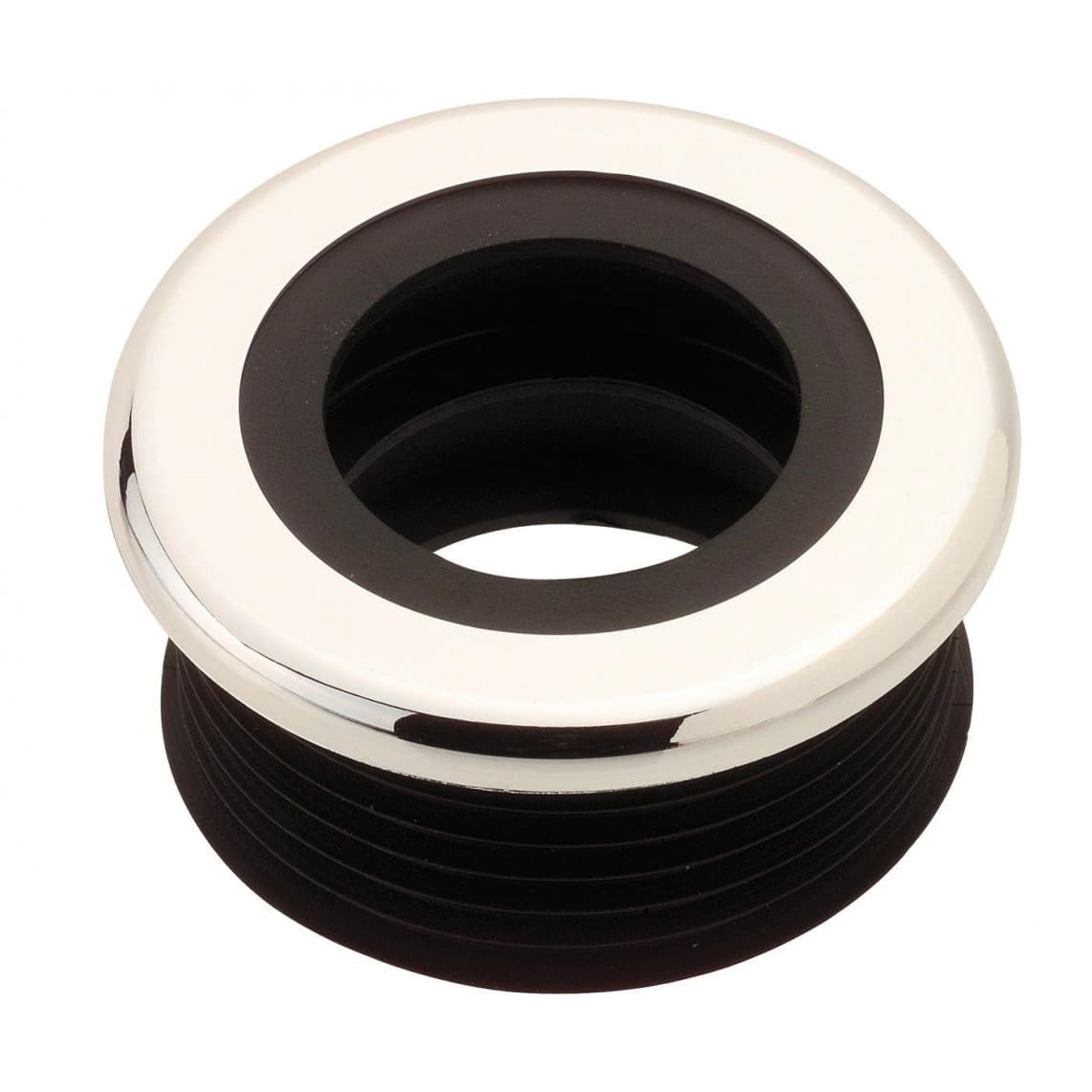 988251449 raccord chasse Euro-WC, chromé/blanc, 38-45 x 55 mm, avec rosace