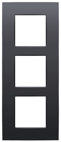 Plaque de recouvrement triple, entraxe de 60 mm, verticale, couleur Niko Intense anthracite coated