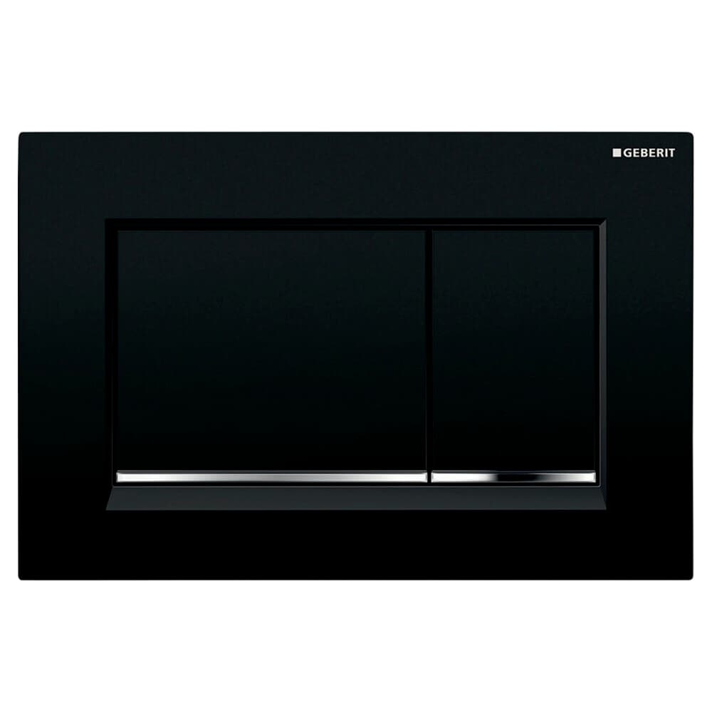 Geberit Sigma30 plaque de commande pour réservoir de chasse encastré noir/chrome