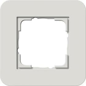 Cadre de finition Gira E3 Soft-Touch Gris clair avec cadre de support Anthracite Soft-Touch Gris