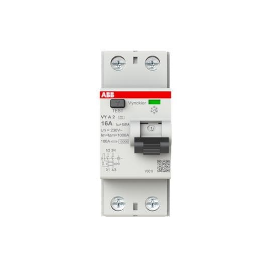Interrupteur différentiel VY 2 pôles 16A 10mA type A