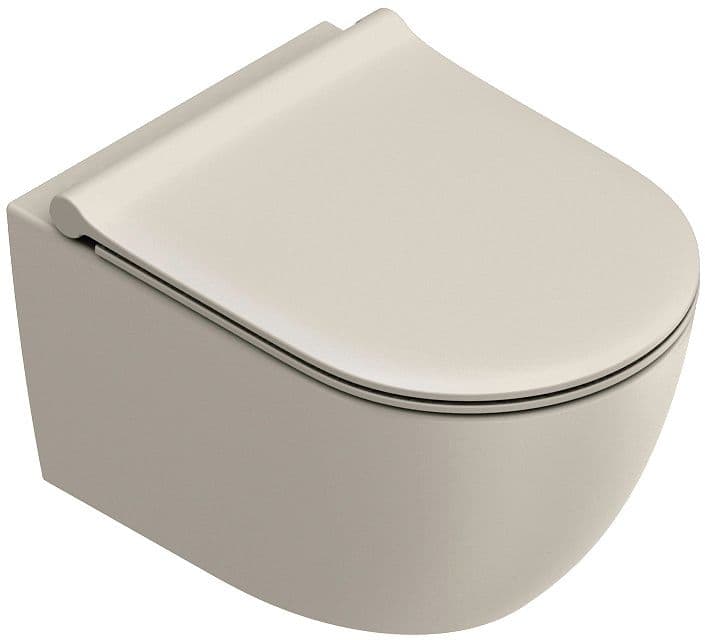 WC SUSPENDU SFERA 50 ORIGINAL CATALANO CATAGLAZE+ FIXATION INVISIBLE SILENTECH SABBIA SATINATO