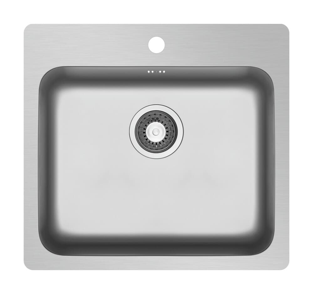 GO by Van Marcke Lia ForU évier complet 560x520mm 1 bac inox soupape décharge