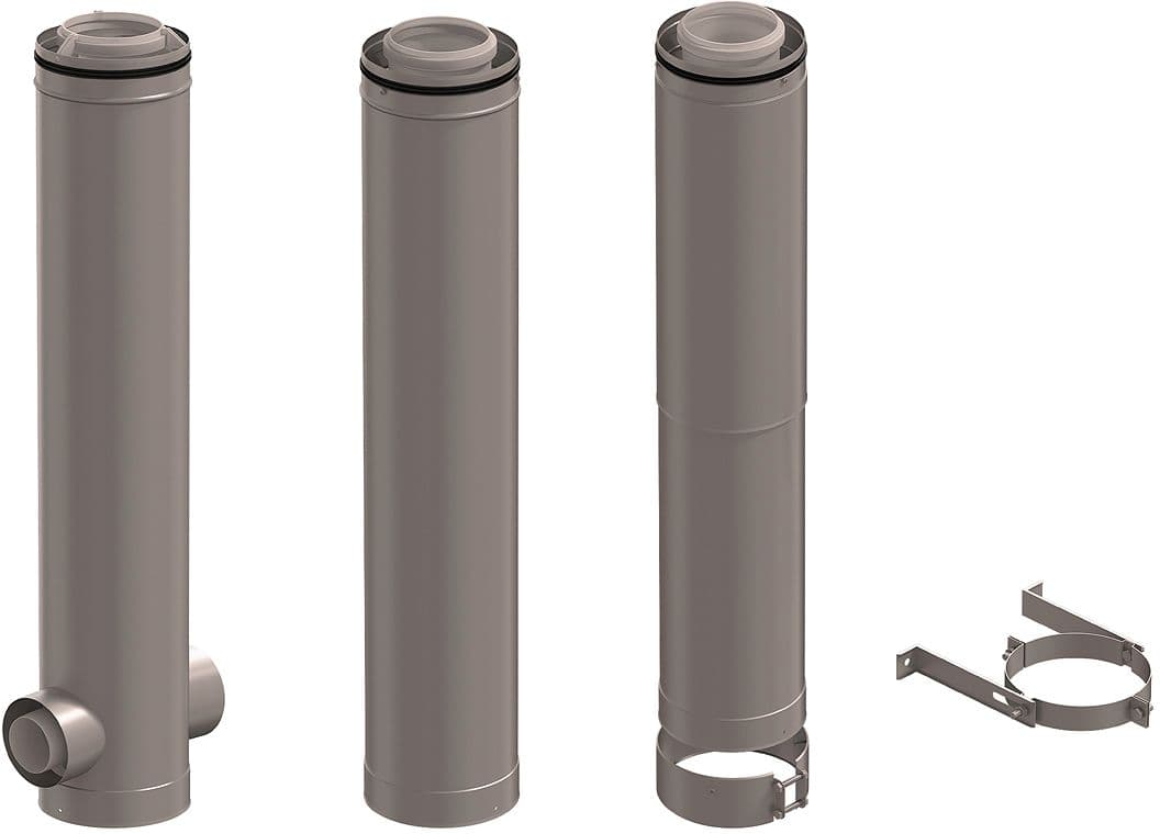 KIT ETAGE CLV PP/GALVA 2 CHAUDIERES 180° 125/200 UBBINK