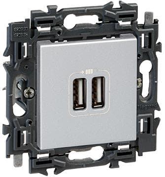 Valena prise Usb double type A appareil complet Alu à griffes