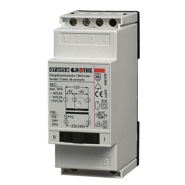 Gt 3139 S transfo avec interrupteur 8 / 12V - 1,5 / 1A