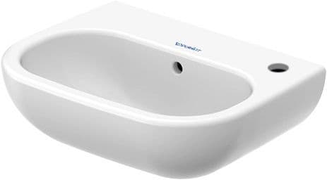 LAVE-MAINS D-CODE DURAVIT 36X27CM TROU A DROITE BLANC