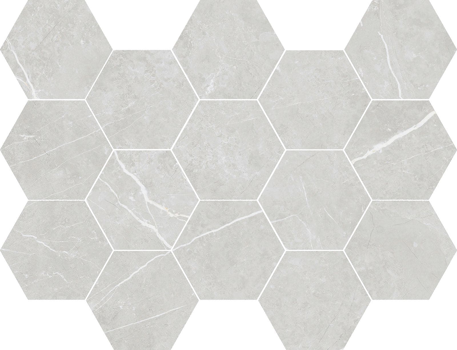 MOSAICO HEX. ELITE MATT SILVER 32,5X22,5