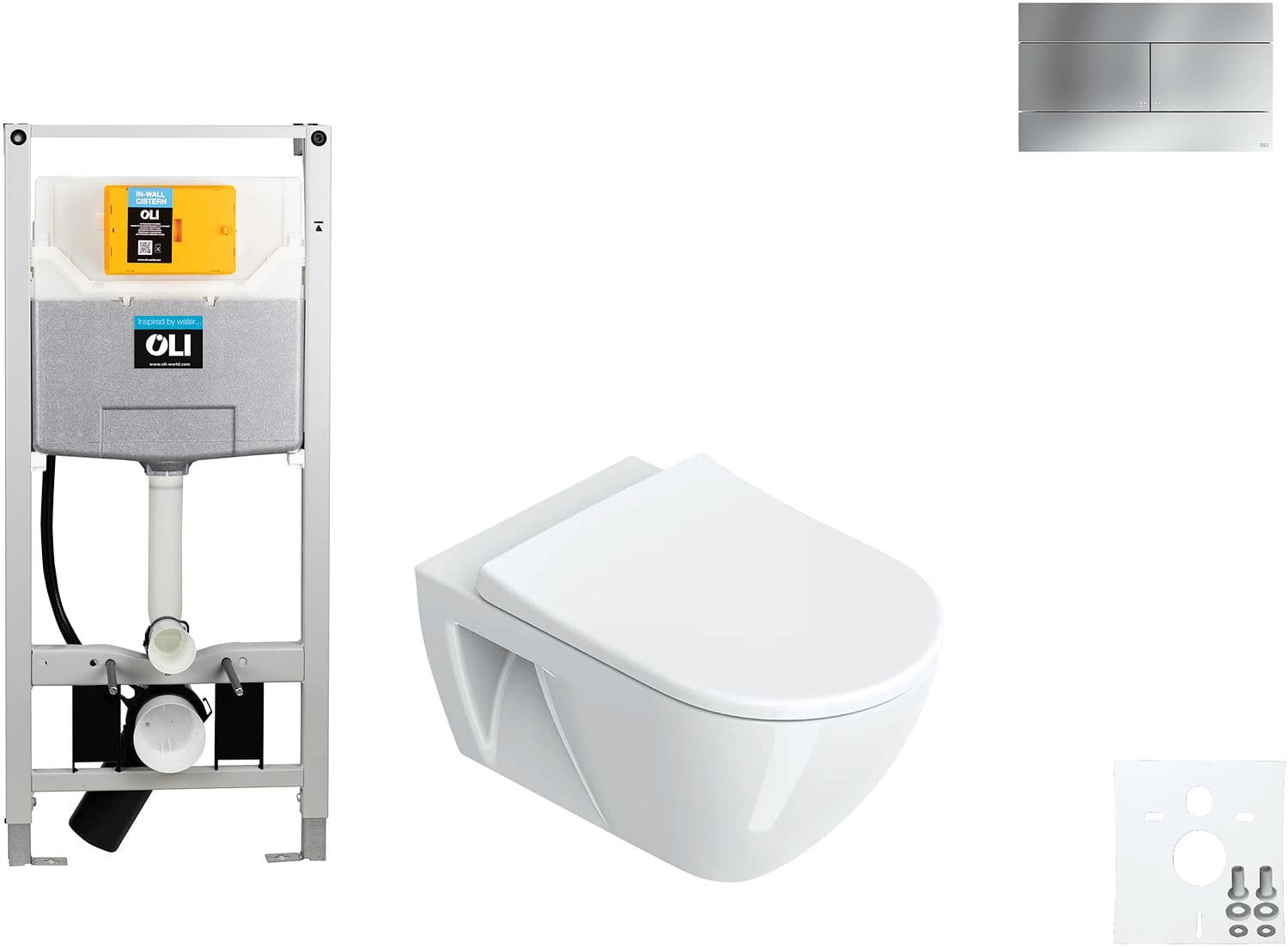 WALLFIX OLI WC SUSPENDU SFERA ECO CATALANO SLIM MAT CHROME
