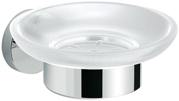 PORTE-SAVON+SUPPORT HOLD O(N) CHROME/VERRE SATIN
