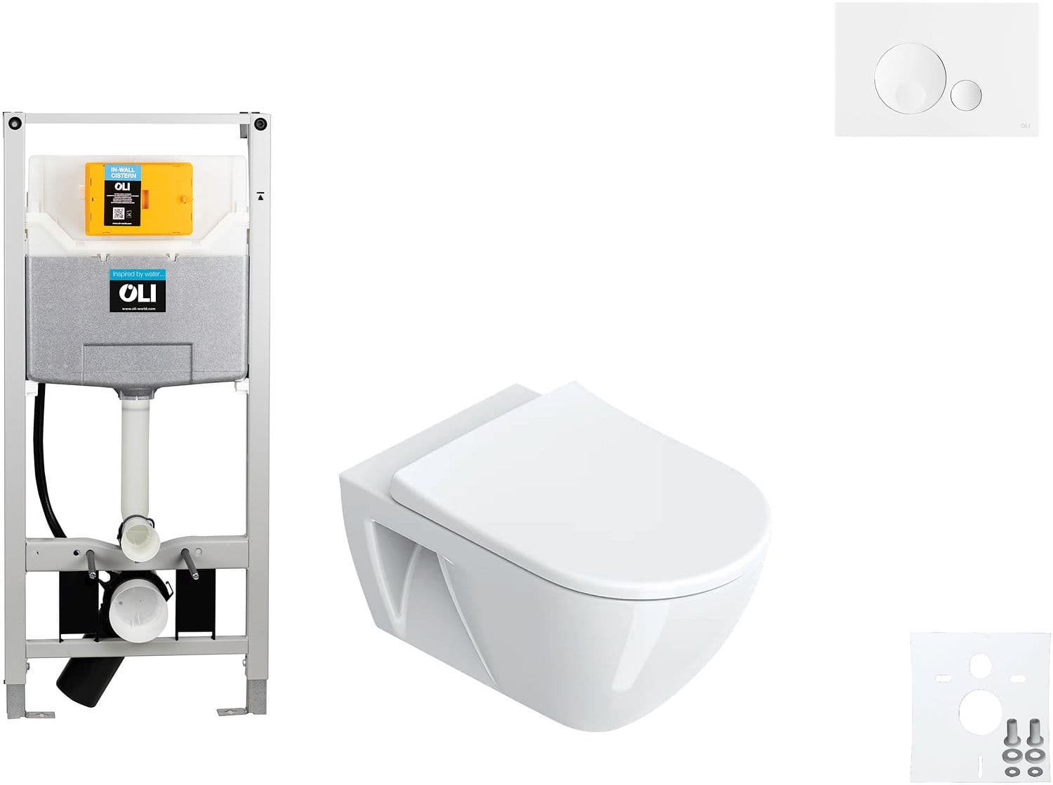 WALLFIX OLI WC SUSPENDU SFERA ECO CATALANO HEAVY SEAT GLOBE BLANC