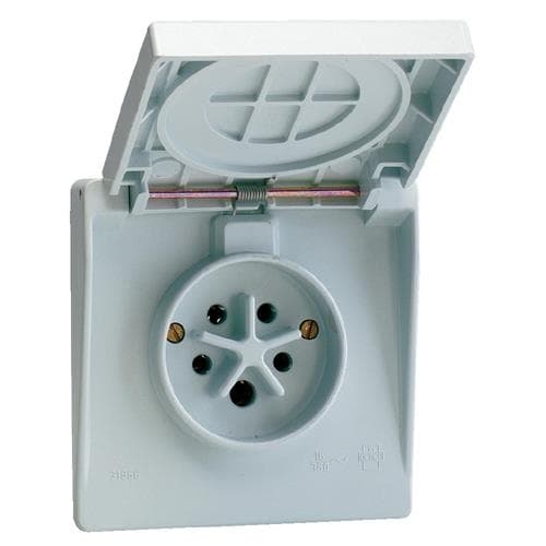 Prise étoile semi - étanche 3 pôles + N + T 16A IP44