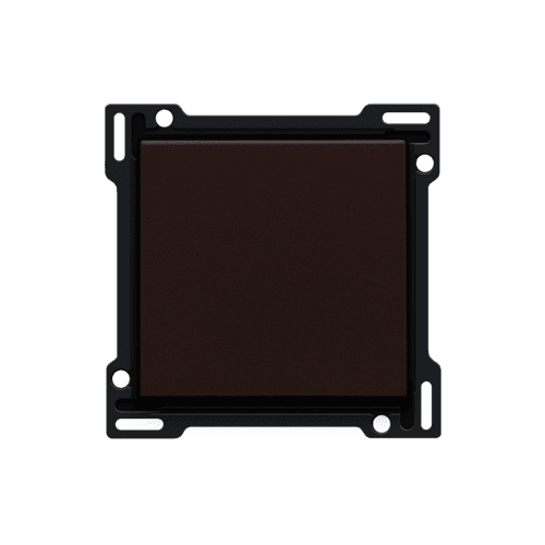 Set de finition pour interrupteur ou bouton-poussoir simple, couleur dark brown coated
