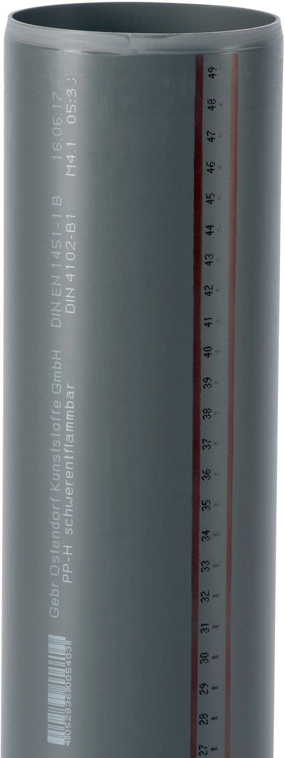 TUBE 90MM 5M P P L.LISSE PP HT-SAFE OSTENDORF