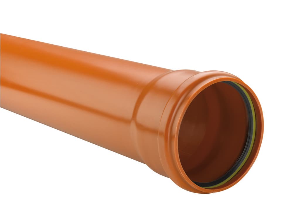 Kabelwerk Eupen Eucarigid-RE SN2 tube d'égouttage PVC Benor D160 x 3,2 mm L 5 m orange