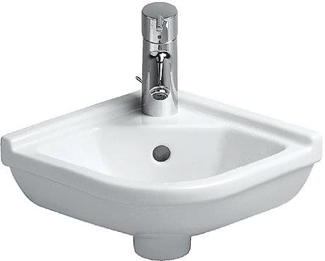 LAVE-MAINS D'ANGLE STARCK 3 DURAVIT 44CM +TROU ROBINET BLANC
