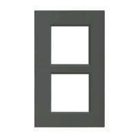 LivingLight - plaque rectangulaire 2 x 2 modules 57mm Anthracite