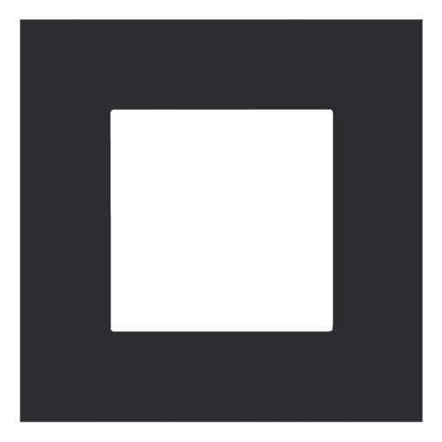 Plaque de recouvrement simple, couleur Niko Pure alu black brushed