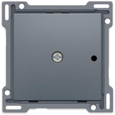 Set de finition pour récepteur RF encastré à 1 canal avec contact unipolaire Alu Steel