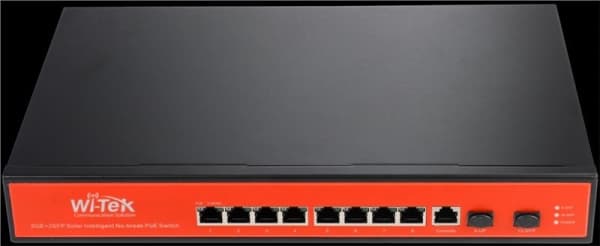 Witek 8 - port gigabit PoE + 2 - port gigabit SFP managed ethernet switch with UPS & solar controlle
