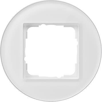 Cadre de finition Gira Studio Blanc verre Blanc