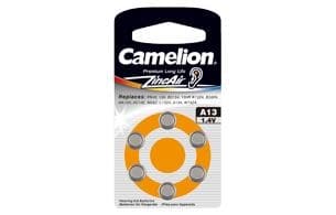 Camelion - pile Zinc Air - 1,4V / A13 - 6 pièces