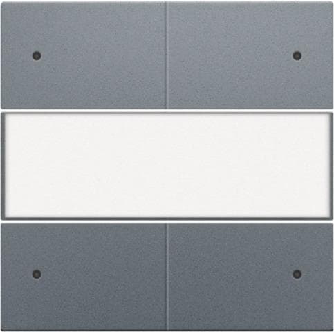 Set de finition avec porte-étiquette et Led pour bouton-poussoir quadruple, libre de potentiel Alu S