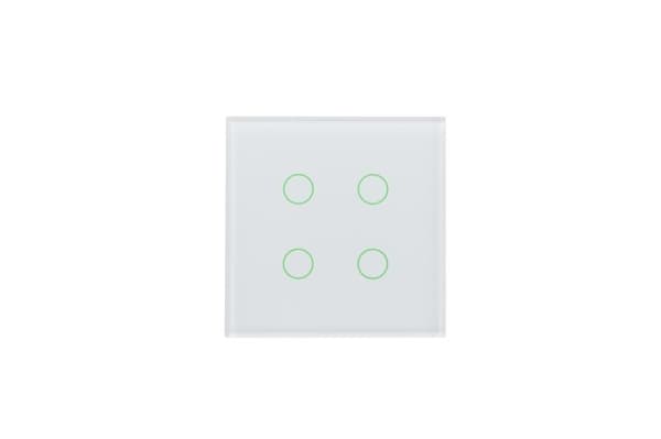 Interrupteur intelligent verre Blanc, 4 boutons RGB