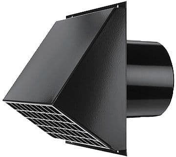 PASSAGE MURAL POUR SYSTEME DE VENTILATION D 200MM NOIR