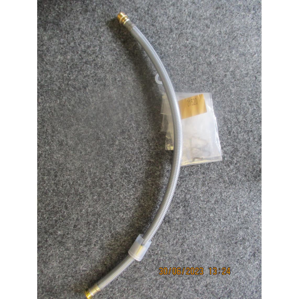 01520 Tuyau d'arrosage pour lave-vaisselle, aspect inox, avec écrou cylindrique, pour 79155 et autres