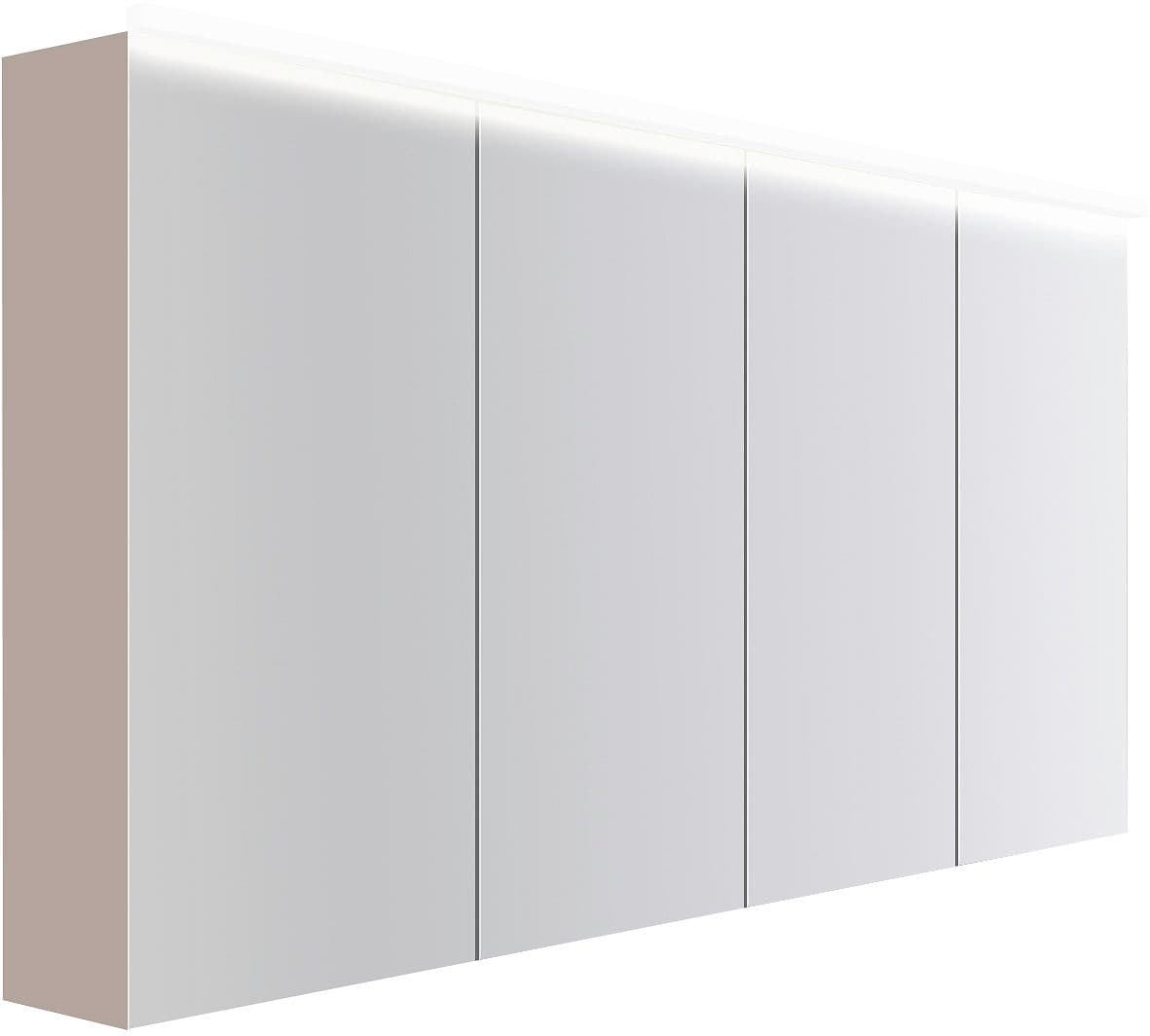 ARMOIRE TOILETTE COFFEE 4 PORTES 1600MM 4250K GRIS BASALTE MAT
