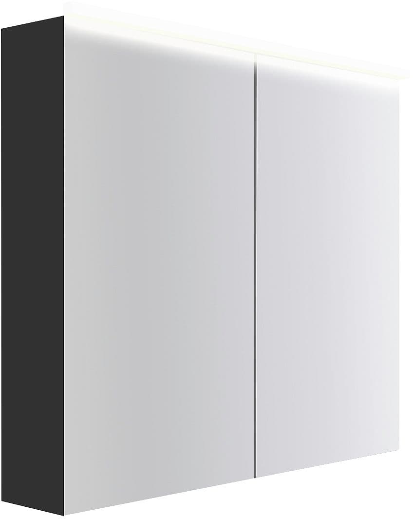 ARMOIRE TOILETTE COFFEE 2 PORTES 900MM 4250K GRAPHITE DOUX MAT