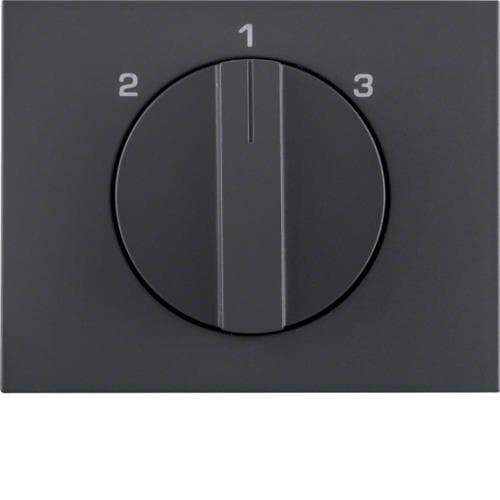 Enjoliveur avec bouton rotatif pour interrupteur 3 paliers sans position 0 K.1 Anthracite, mat