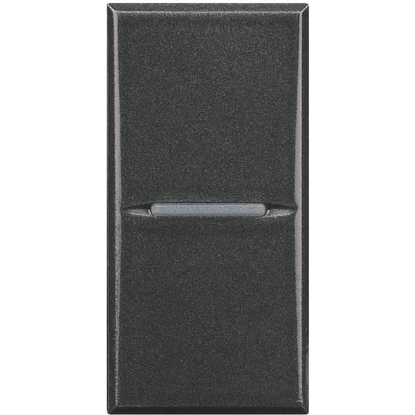 Axolute - interrupteur unipolaire axial 10A 1 module - Anthracite