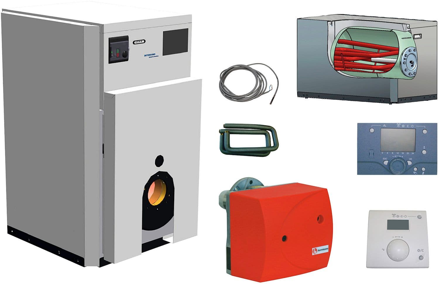 CHAUDIERE FIOUL AVEC BOILER AVEC HL60 ET REGULATION CLIMATIQUE INTERDOMO ERP ECS B ERP CC A TAP L