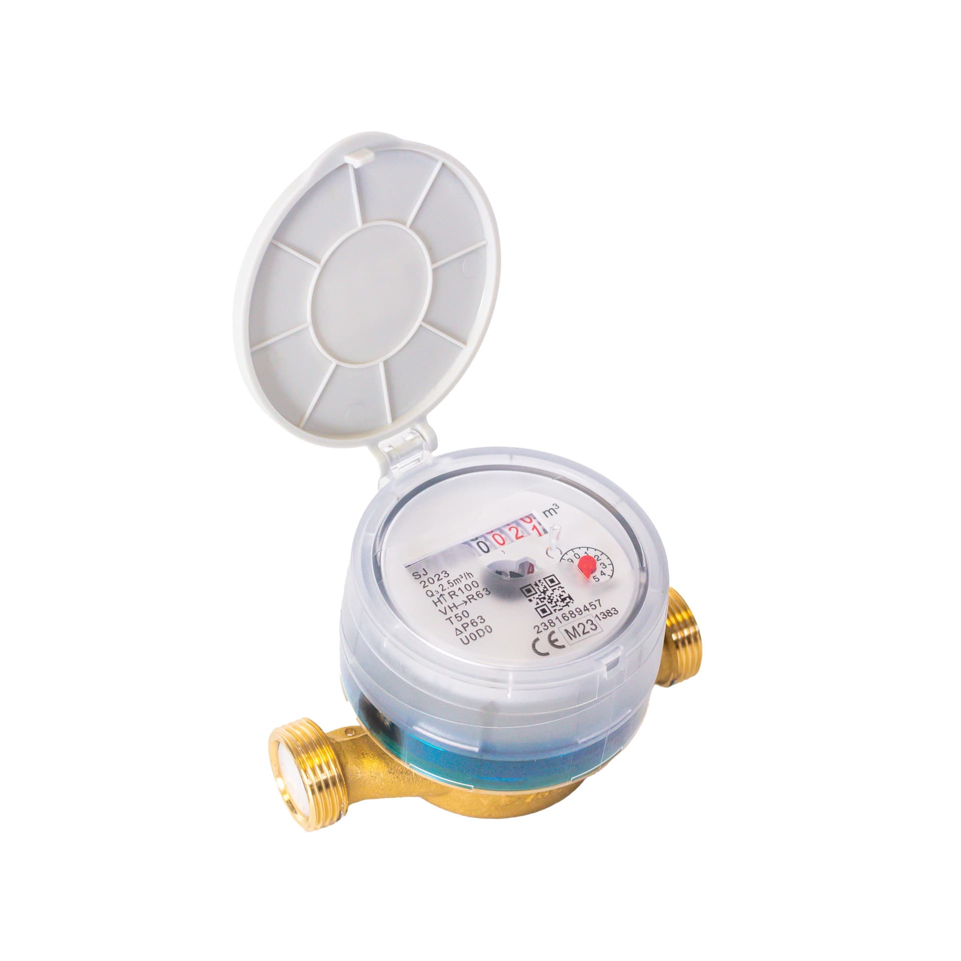 COMPTEUR EAU FROIDE 743 3/4 5M3 30° + JOINTS + RACCORDS