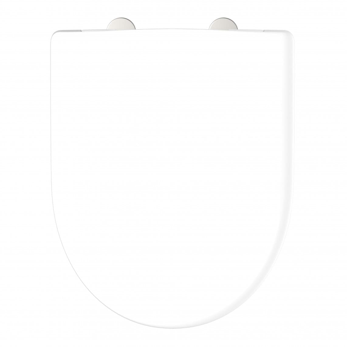 82811 Abattant WC en duroplast WHITE, en forme de D, PRO 3, avec frein de chute et déclipsable
