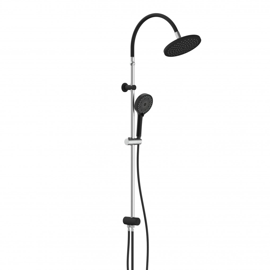 60627 MATAO RAIN set douche de pluie, chromé/noir mat