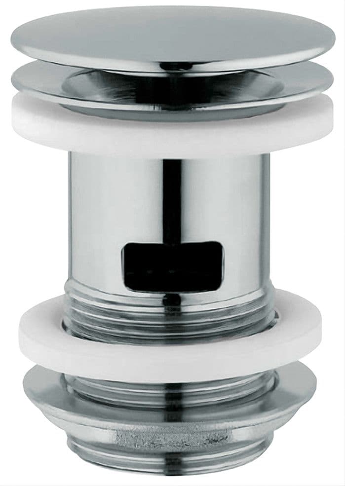 CREPINE ECROU PLAT NOBILI 5/4" RONDE+ TROP-PLEIN CHROME
