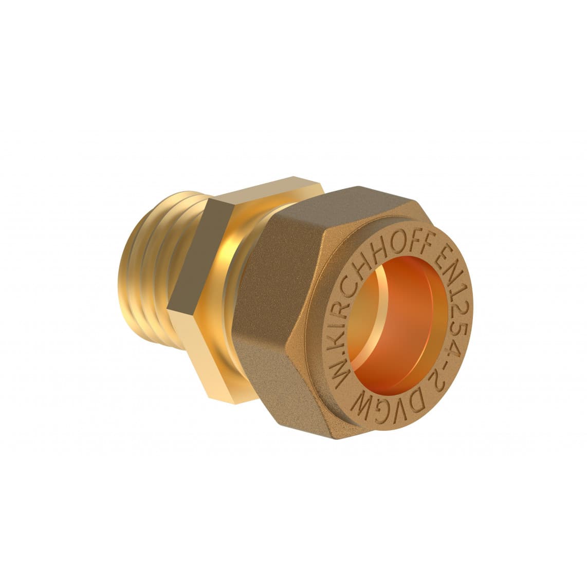 989457317 LT pièce intermédiaire, vierge, 15 mm x 3/8" M, raccord à serrer pour tube en cuivre,