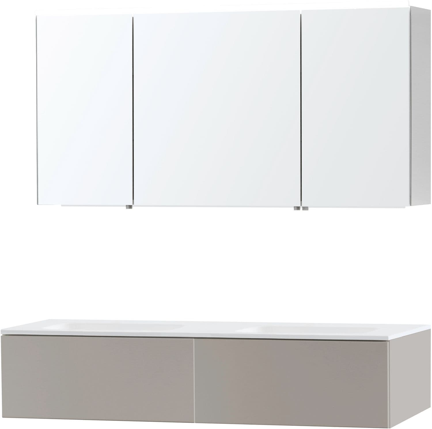 MEUBLE PURO DUO GRIS 140 1 TIROIR SOLID MOLTO ARMOIRE TOILLETTE