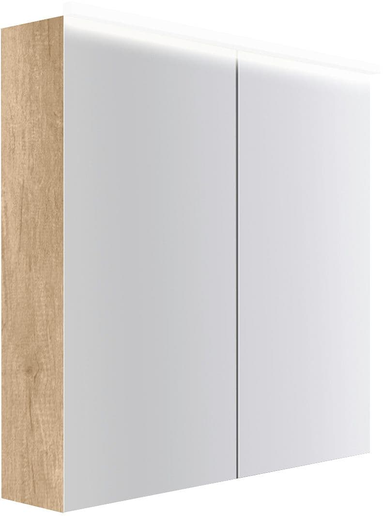 ARMOIRE TOILETTE COFFEE 2 PORTES 800MM 4250K CHENE DECOR CACHMIRE