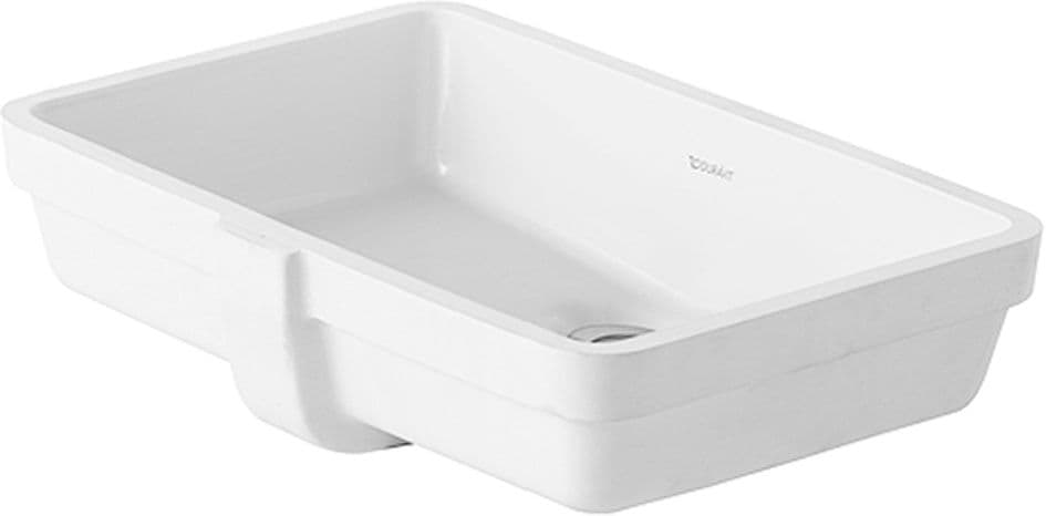 VASQUE A SOUS ENCASTRER VERO DURAVIT 485X315MM SANS PLAGE ROBINET/TROP-PLEIN BLANC
