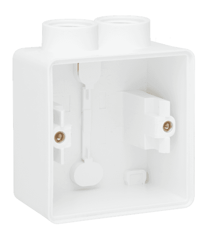 Boîte en saillie simple étanche aux projections d'eau avec une entrée M20 double pour une fonction, couleur blanc