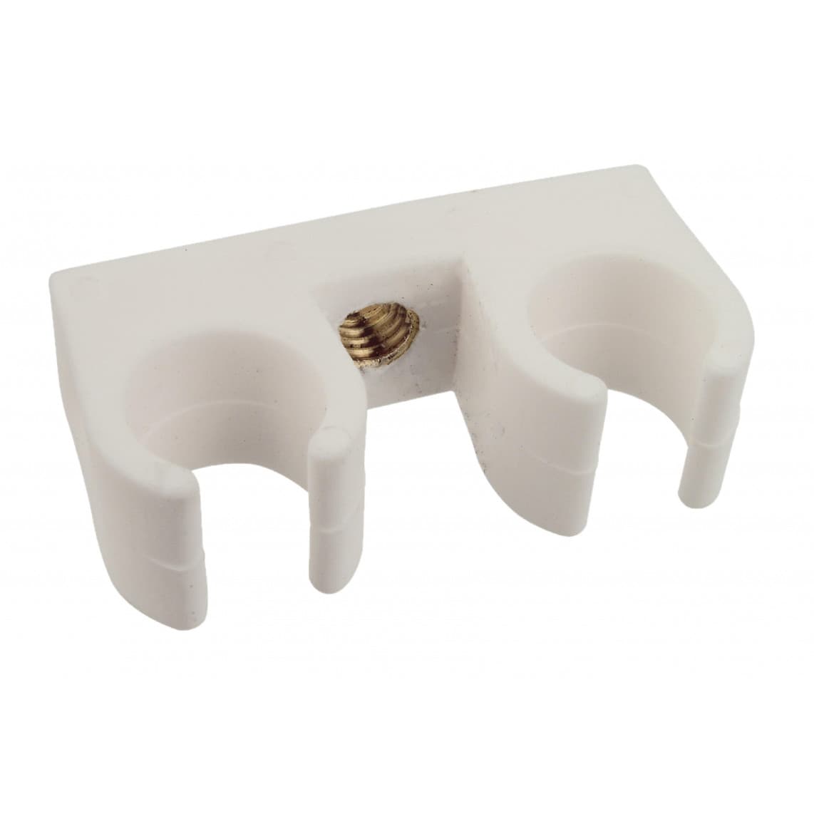 989188355 clip de fixation pour tube, double, 18 mm, avec manchon fileté M6 (3x)