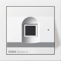 Unité de lecture biométrique Gira Keyless In Blanc brillant - module biométrique en tant que
