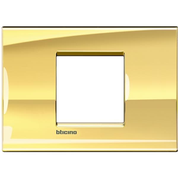 LivingLight - plaque rectangulaire large 2 modules Or