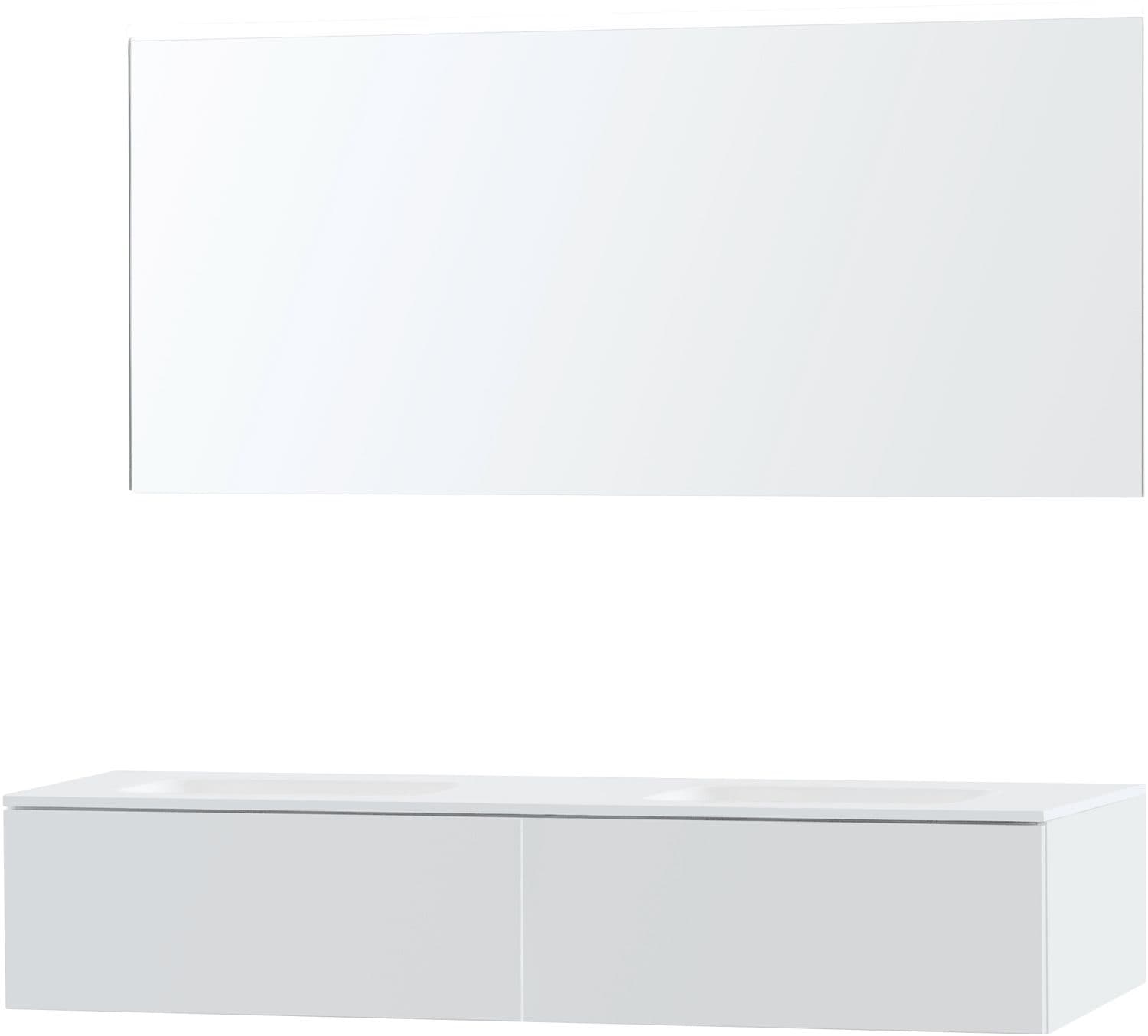 MEUBLE PURO DUO BLANC 160 1 TIROIR SOLID MOLTO MIROIR
