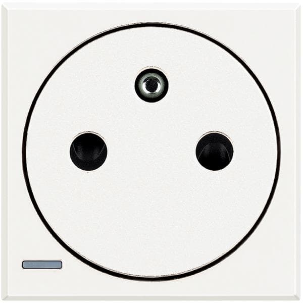 Axolute prise affleurant 2 pôles + T 16A 250V - Blanc