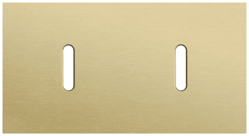 Plaque de recouvrement double, horizontale 71 mm d'entraxe, pour deux fonctions de commutation simple, Niko Rocker alu gold brushed